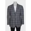 Men's gray wool jacket