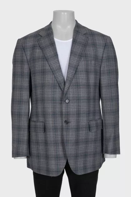 Men's gray wool jacket