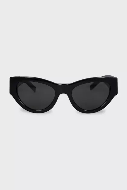 Black sunglasses with brand logo