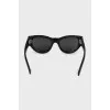 Black sunglasses with brand logo