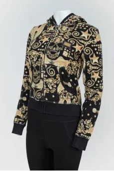 Худи на блискавці з принтом