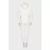 White tracksuit with tapered trousers