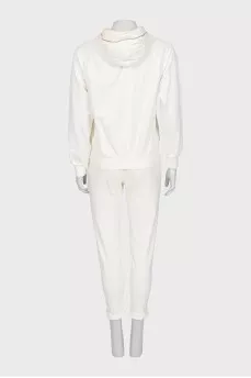 White tracksuit with tapered trousers