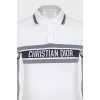 White polo shirt with signature print