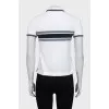 White polo shirt with signature print