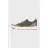 Men's gray suede sneakers