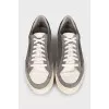 Men's gray suede sneakers