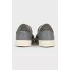 Men's gray suede sneakers