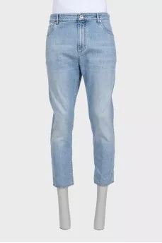 Men's tapered mid-rise jeans