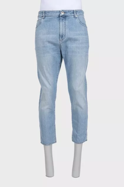 Men's tapered mid-rise jeans
