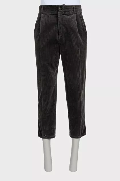 Men's gray corduroy trousers
