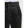 Men's gray corduroy trousers