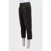 Men's gray corduroy trousers