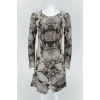 Cashmere dress with snake print