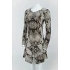 Cashmere dress with snake print