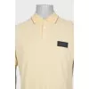 Men's slim fit yellow polo shirt