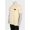 Men's slim fit yellow polo shirt