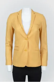 Yellow jacket with rhinestones