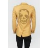 Yellow jacket with rhinestones