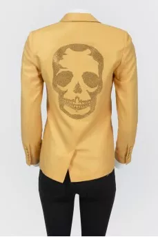 Yellow jacket with rhinestones