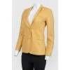 Yellow jacket with rhinestones