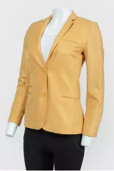 Yellow jacket with rhinestones