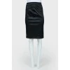 Black pencil skirt with high waist