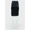 Black pencil skirt with high waist