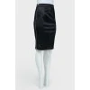 Black pencil skirt with high waist