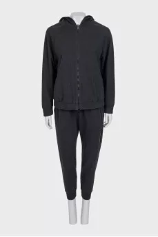 Gray tracksuit with a reversible jacket