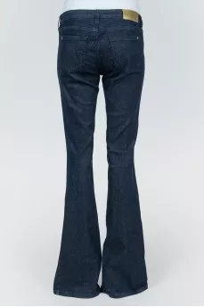Dark blue jeans with golden buttons-semi