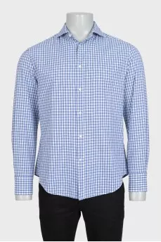 Men's straight-cut button-down shirt