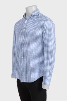 Men's straight-cut button-down shirt