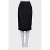 Black fitted skirt with a zipper