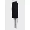 Black fitted skirt with a zipper