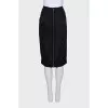 Black fitted skirt with a zipper