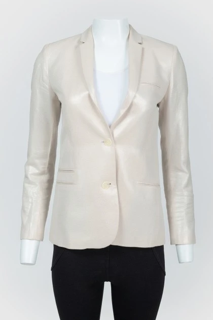 Beige jacket with rhinestones