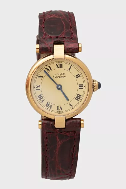 Silver watch with gilding