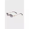 Oval shaped sunglasses in gold color
