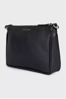 Leather bag with relief decor