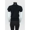 Woolen sweater with short-willed sleeves