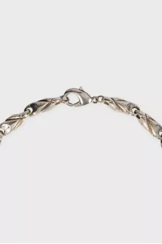 Silver necklace with flower pendant