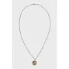 Silver pendant with a medallion