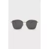 Gold frame sunglasses with logo