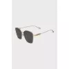 Gold frame sunglasses with logo