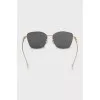 Gold frame sunglasses with logo