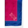 Two-tone silk scarf with signature print