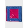 Two-tone silk scarf with signature print