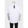 Men's straight-leg printed t-shirt with tag