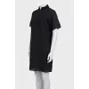Straight-cut dress with ties